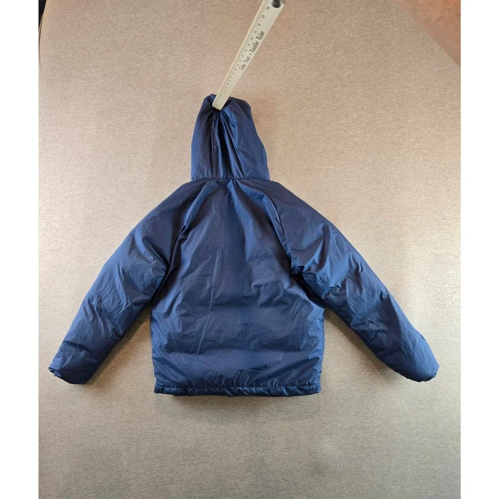 The North Face Down Jacket Boys XL 14/16 Blue Printed Reversible Puffer 600-Fill
